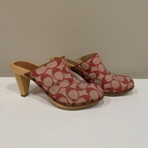 Coach Felicity Wood Clog, Size 6, Made in Italy